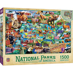 National Parks USA Map Puzzle - 1500 pc - - Fat Brain Toys - US 5109