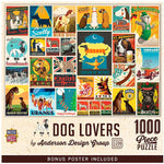 Dog Lovers Vintage Collage Poster Art Puzzle - 1000 pc - - US 2213