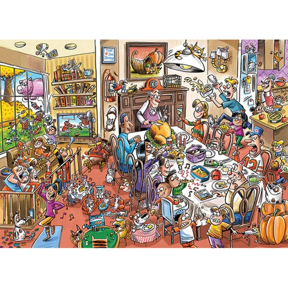 DoodleTown Thanksgiving Togetherness 1000 pc Puzzle - US 9637