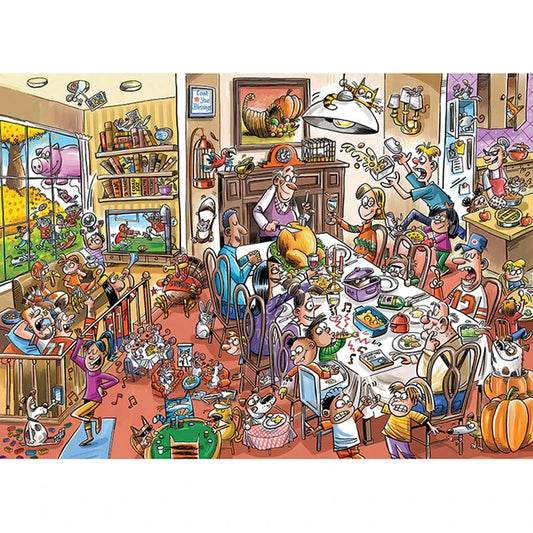 DoodleTown Thanksgiving Togetherness 1000 pc Puzzle - US 9637