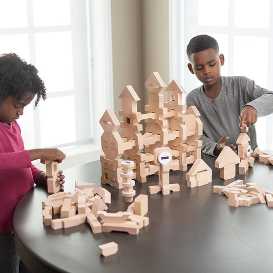 Montessori Woodwerks Future Blocks - 132pc set - Best for Ages 3 to 8 - US 1882
