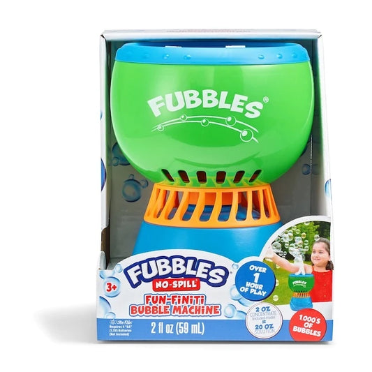 Fubbles No-Spill Fun-Finiti Bubble Machine - Best for Ages 3 to 6 - US 7658