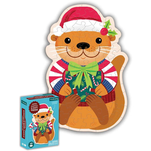 Cinnamon Otter 48 Piece Scratch and Sniff Shaped Mini Puzzle - US 7574