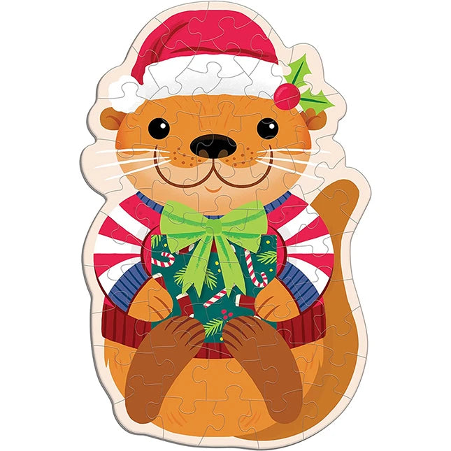 Cinnamon Otter 48 Piece Scratch and Sniff Shaped Mini Puzzle - US 7574