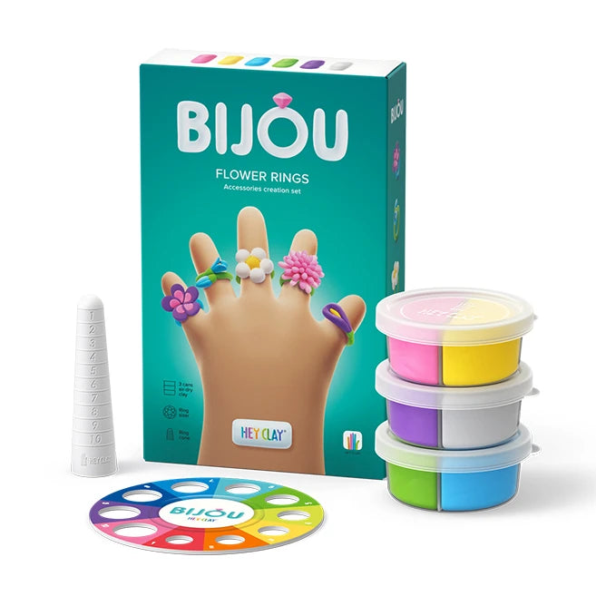 Hey Clay Bijou Flower Rings - Best Arts &amp; Crafts for Ages 4 to 11 - US 2639