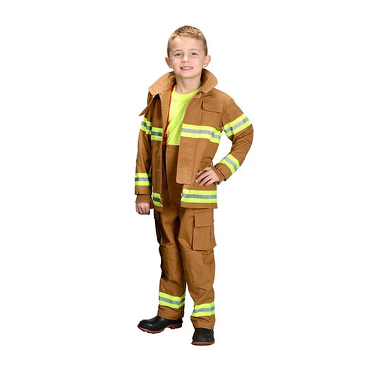 Personalized Jr. Firefighter Suit - Tan - Best for Ages 6 to 9 - US 3145