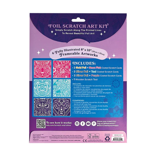 Scratch &amp; Shine Scratch Cards - Geometric Animals - US 7487