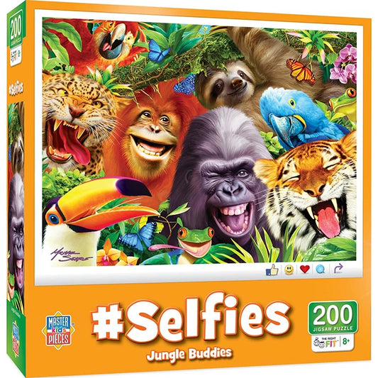 Selfies Jungle Buddies - 200 pc Puzzle - Best Puzzles for Ages 8 to 12 - US 3382