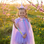 Rainbow Unicorn Cape &amp; Headband - Size 4-6 - Best for Ages 3 to 5 - US 9701