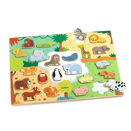 Puzzlo Animo Wooden Puzzle - Best Early Learning Toys for Ages 2 to 3 - US 2271