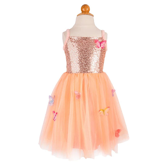 Butterfly Bliss Dress Peach - Size 5-6 - Best for Ages 5 to 6 - US 7663