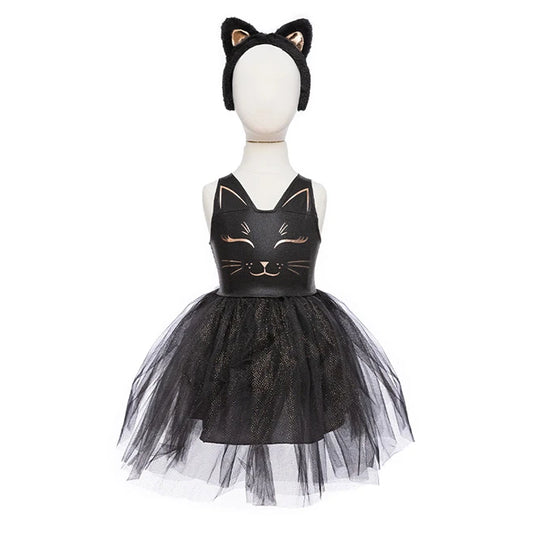 Black Cat Dress &amp; Headpiece - Size 5-6 - Best for Ages 5 to 6 - US 4206