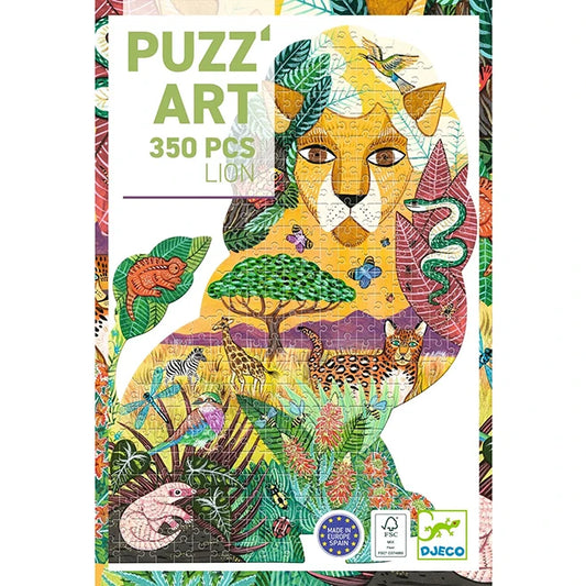 Lion 350 pc Puzz'Art Shaped Jigsaw Puzzle - Best for Ages 7 to 12 - US 6666