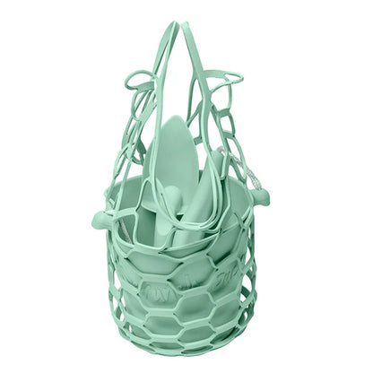 Scrunch Set Bucket Spade &amp; Beach Bag - - Fat Brain Toys - US 6639