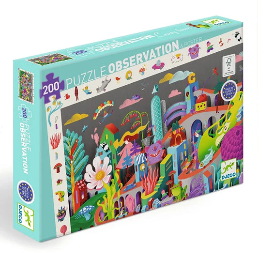 Crazy Town 200pc Observation Jigsaw Puzzle &amp; Poster - US 3507