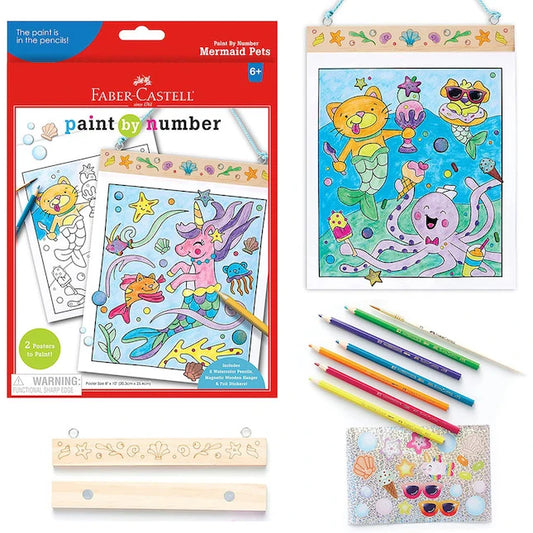 Paint by Numbers Mermaid Pets Wall Art - Best for Ages 6 to 11 - US 7044
