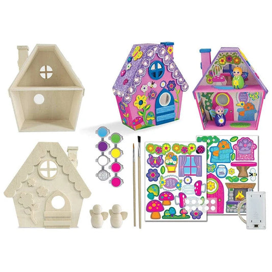 Works of Ahhh Paint Your Own Light-Up Fairy House - US 8584
