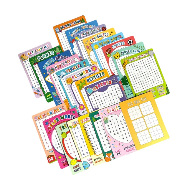 Word Search Activity Cards - Best Brainteasers for Ages 6 to 11 - US 4082