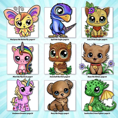 Adorable Chibi World Coloring Book - Best for Ages 6 to 10 - US 0329