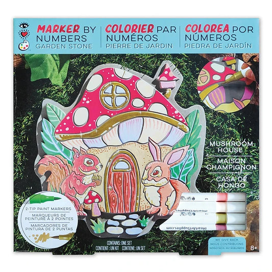 Marker By Numbers - Garden Stone Mushroom - Best for Ages 8 to 12 - US 7392
