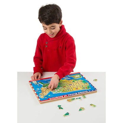 USA Map Sound Puzzle - Best History &amp; Geography for Babies - US 8419