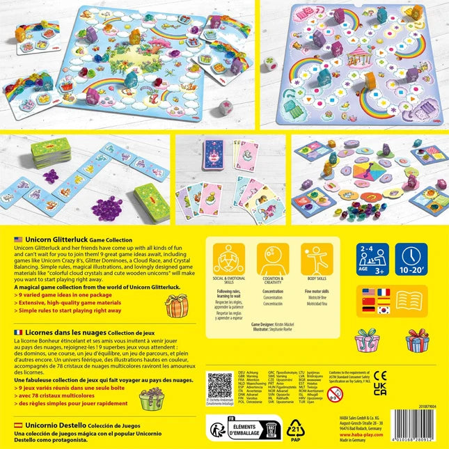 Unicorn Glitterluck Game Collection - Pink - Best for Ages 3 to 6 - US 7825