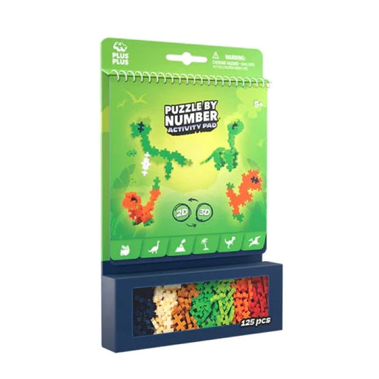 Plus-Plus Activity Pad - Dinosaurs - Best for Ages 5 to 10 - US 7453