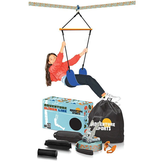 Slider Line - 30 foot - Best Active Play for Ages 5 to 11 - US 2018