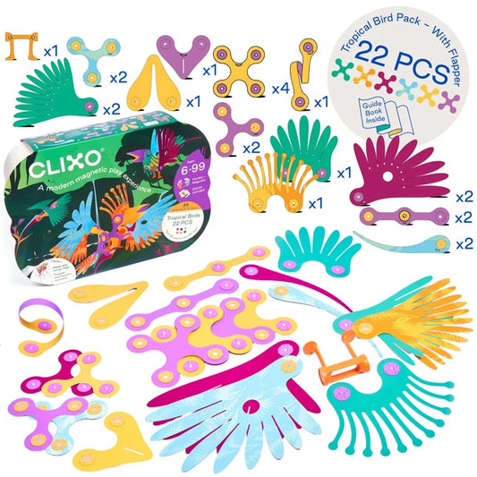 Clixo Tropical Birds Pack - Best for Ages 6 to 11 - US 0316