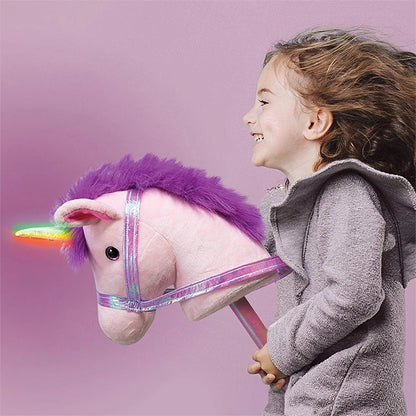Starlight Unicorn Light Up Hobby Horse - Best for Ages 3 to 7 - US 9938