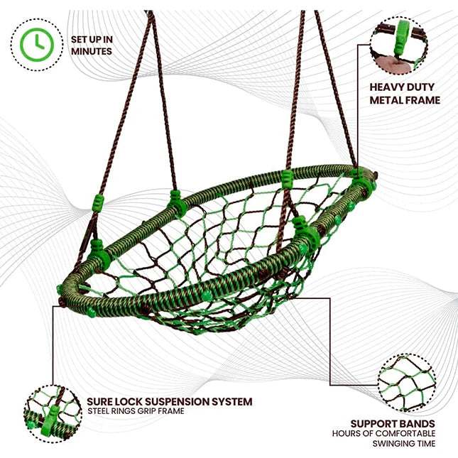 Swurfer Woval - Oval Web Swing - Best Active Play for Ages 4 to 11 - US 9865
