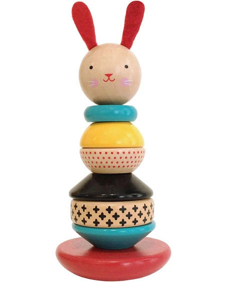 Wooden Stacking Toy - Modern Bunny - - Fat Brain Toys - US 0482