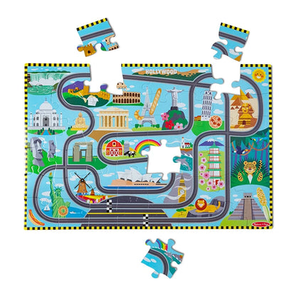 Race Track Floor Puzzle &amp; Play Set - Best Puzzles for Babies - US 2149