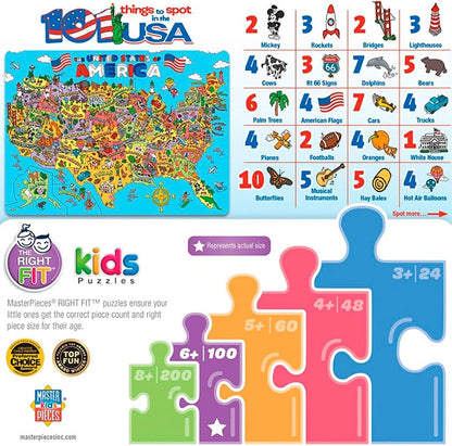 101 Things To Spot In The USA - 101 pc - Best for Ages 6 to 8 - US 3963