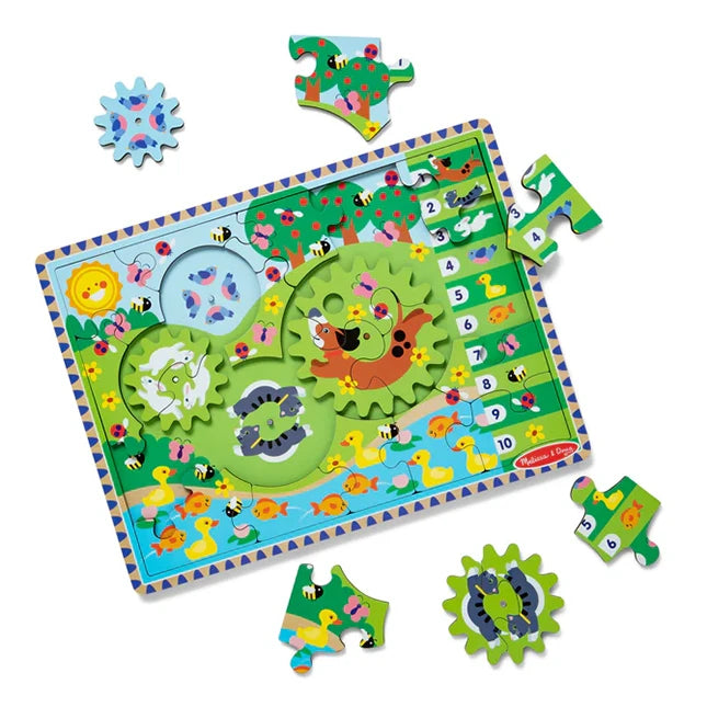 Animal Chase I-Spy Wooden Gear Puzzle - - Fat Brain Toys - US 9754