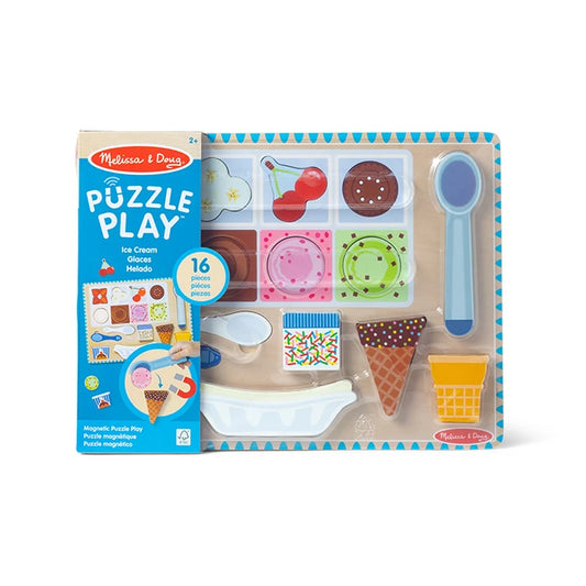 Wooden Magnetic Ice Cream Puzzle &amp; Play Set - - Fat Brain Toys - US 0855