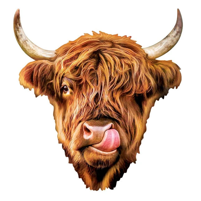 Highland Cow Shaped Puzzle - 100 pc - Best for Ages 6 to 11 - US 9471