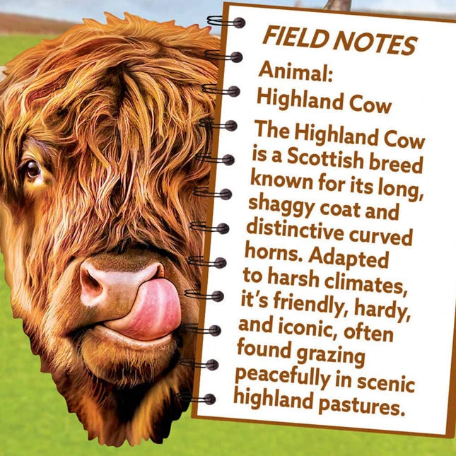 Highland Cow Shaped Puzzle - 100 pc - Best for Ages 6 to 11 - US 9471