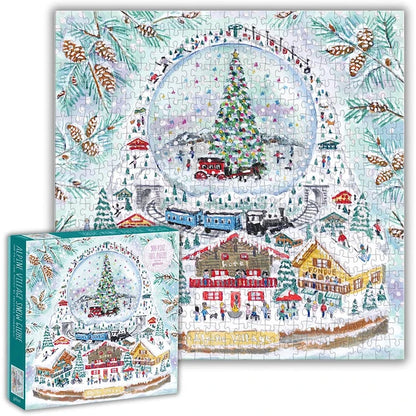 Michael Storrings Alpine Village Snow Globe 500 Piece Foil Puzzle - US 0126