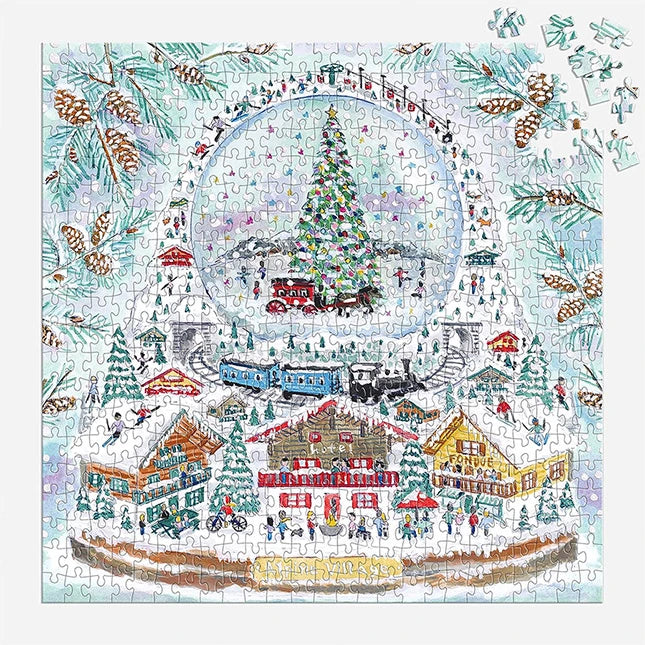 Michael Storrings Alpine Village Snow Globe 500 Piece Foil Puzzle - US 0126