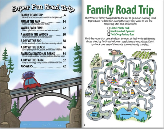 Super Fun Road Trip Activities for Kids - Best Books for Ages 5 to 9 - US 9206