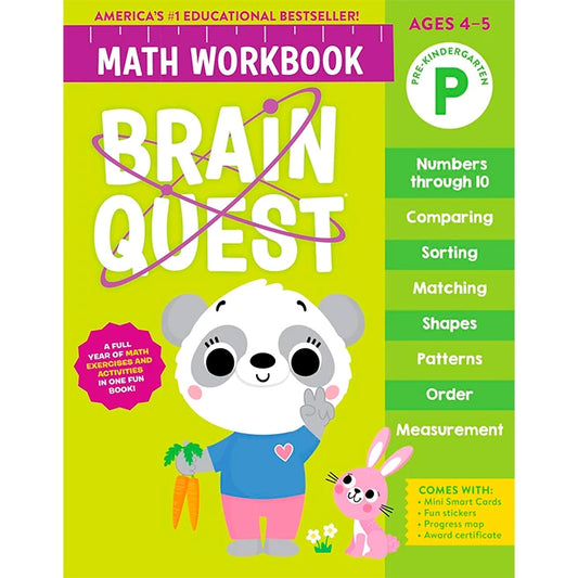 Brain Quest Math Workbook - Pre-Kindergarten - - Fat Brain Toys - US 5795