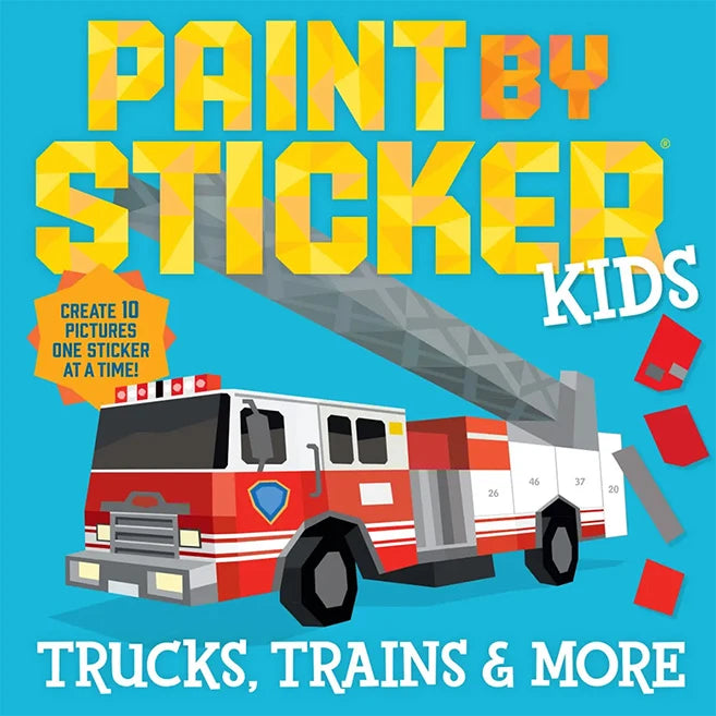 Paint By Sticker Kids - Trucks, Trains &amp; More - Best for Ages 5 to 8 - US 4806
