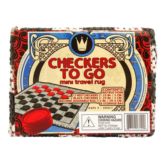 Checkers To Go - Mini Checker Rug - Best Games for Ages 5 to 12 - US 4581