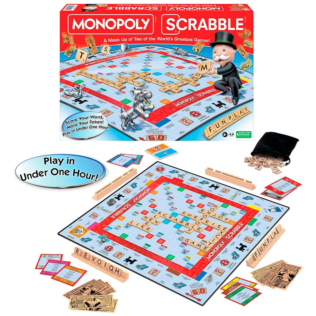 Monopoly Scrabble - Best Games for Ages 8 to 12 - Fat Brain Toys - US 9021