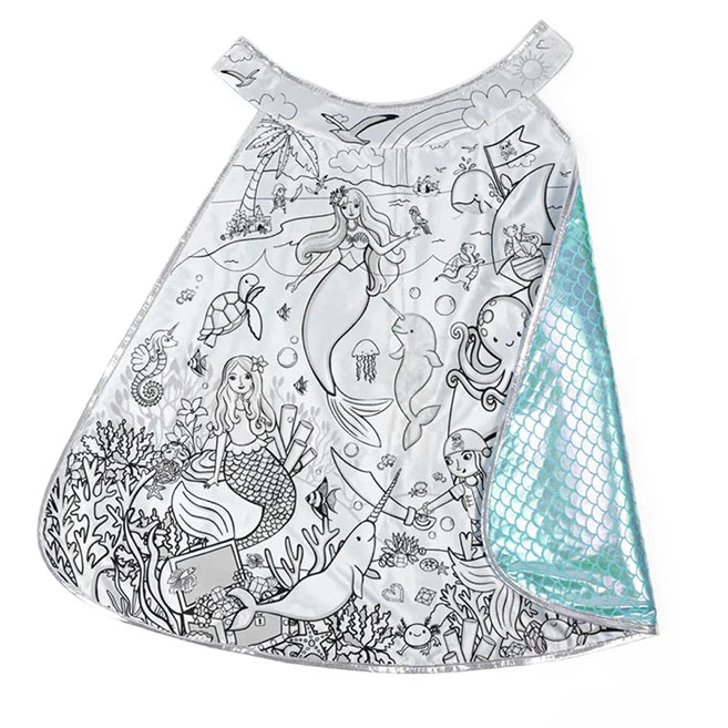 Mermaid Dreamscape Color in Cape with Markers - Best for Ages 3 to 6 - US 0236