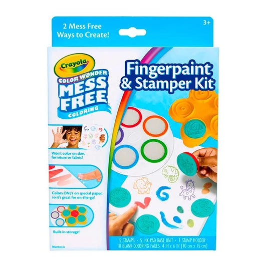 Crayola Color Wonder Fingerpaint &amp; Stamper Kit - Best for Ages 3 to 8 - US 4534