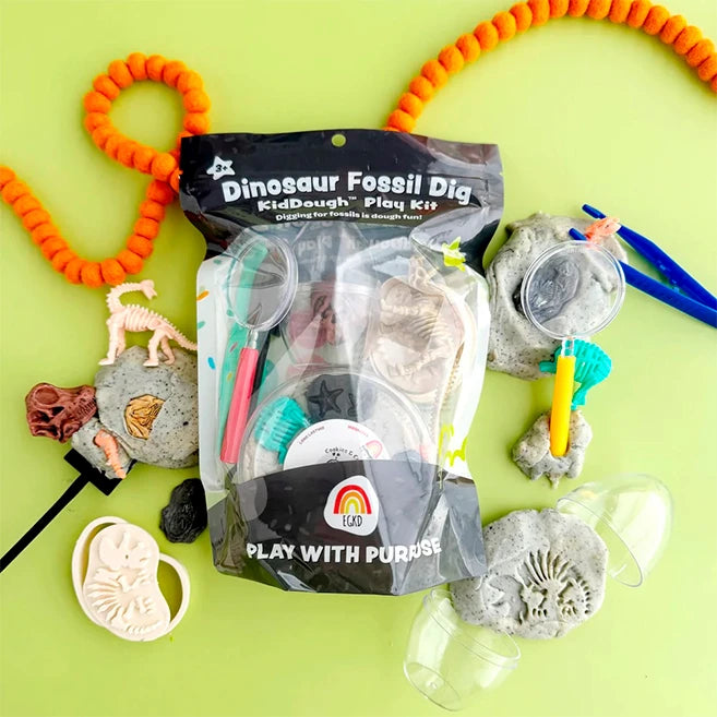 Dinosaur Fossil Dig KidDough Play Kit - - Fat Brain Toys - US 0697