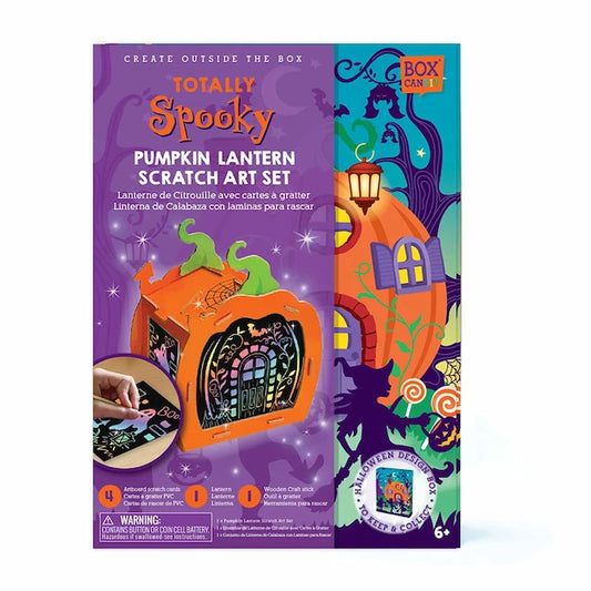 Box CanDIY Totally Spooky Pumpkin Lantern Scratch Art Set - US 2414