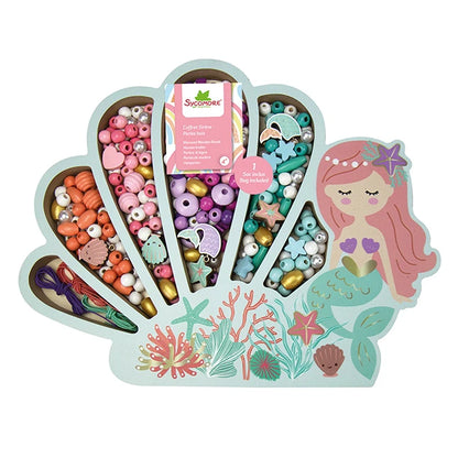 Sycomore Perles - 280pc Mermaid Wooden Beads - Best for Ages 4 to 8 - US 5358